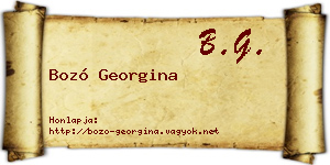 Bozó Georgina névjegykártya