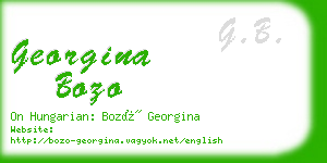 georgina bozo business card